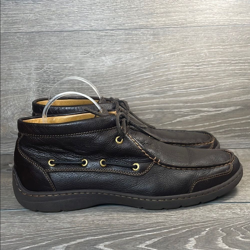 Sperry Top Sider Gold Cup Men’s Sz 11.5M Soft Dark Brown Leather Lace Up Chukka